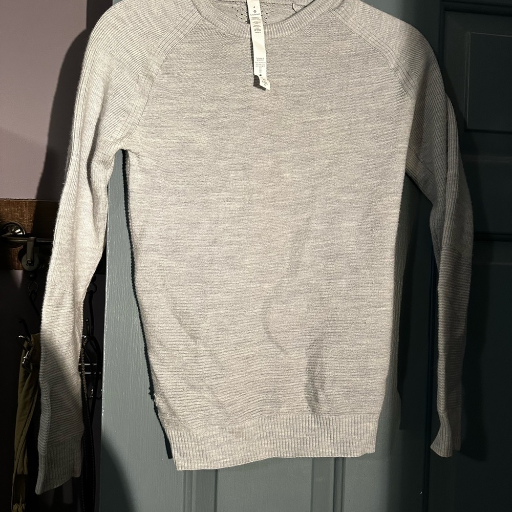 lululemon athletica Light Gray Crewneck Sweater